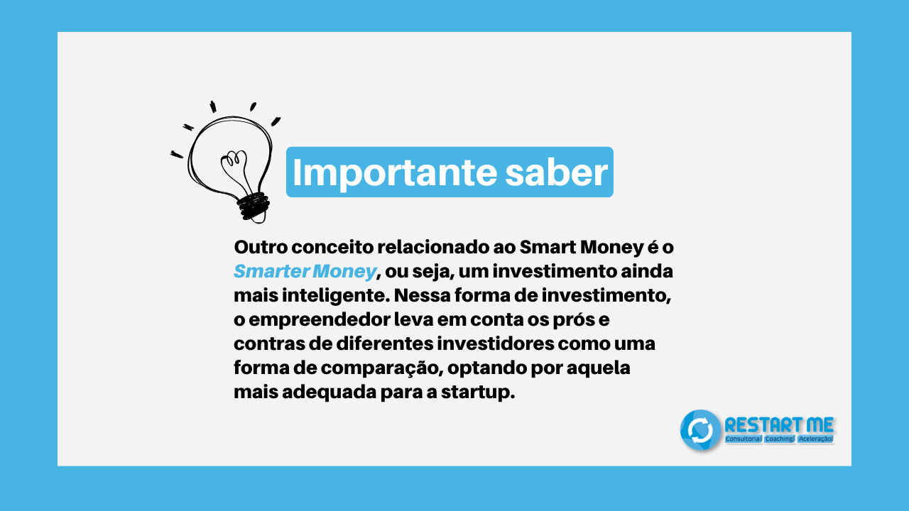 Smart money e smarter money para startups